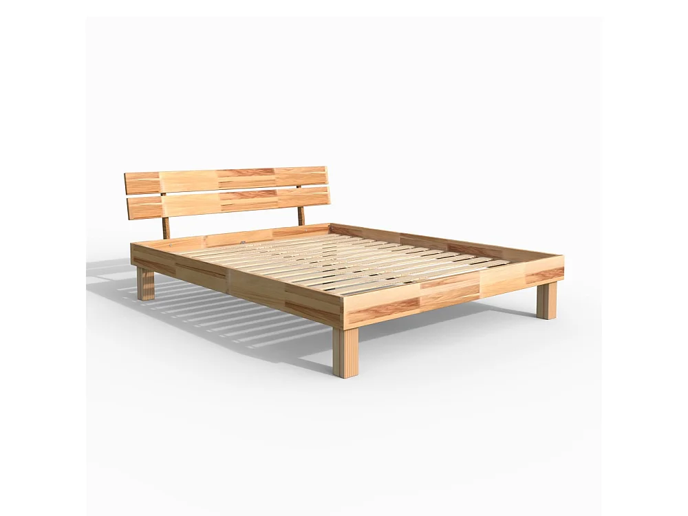 Lit RIVA 160x200 cm avec sommier / Hêtre massif huilé