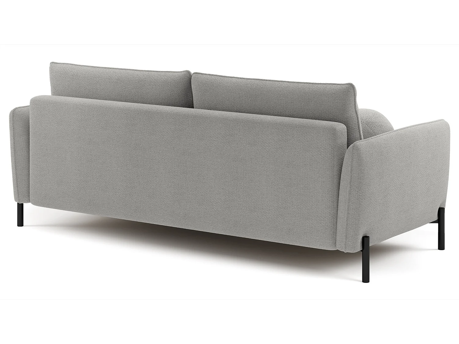 Canapé convertible 3 places - en tissu chenille gris imperméable - VERUCO