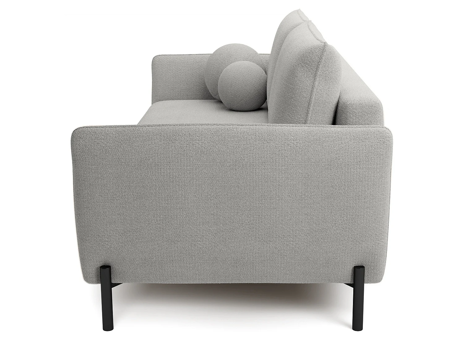 Canapé convertible 3 places - en tissu chenille gris imperméable - VERUCO