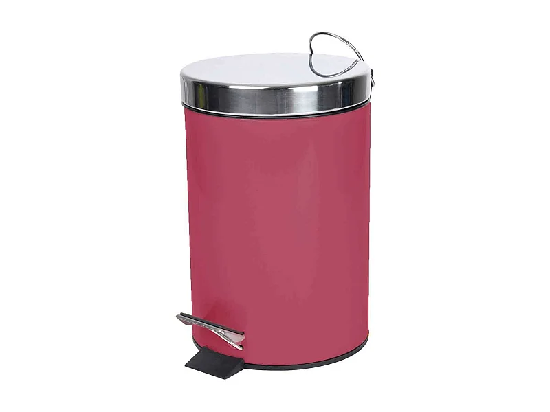 Poubelle de Salle de Bain "Metalia" 3L Framboise