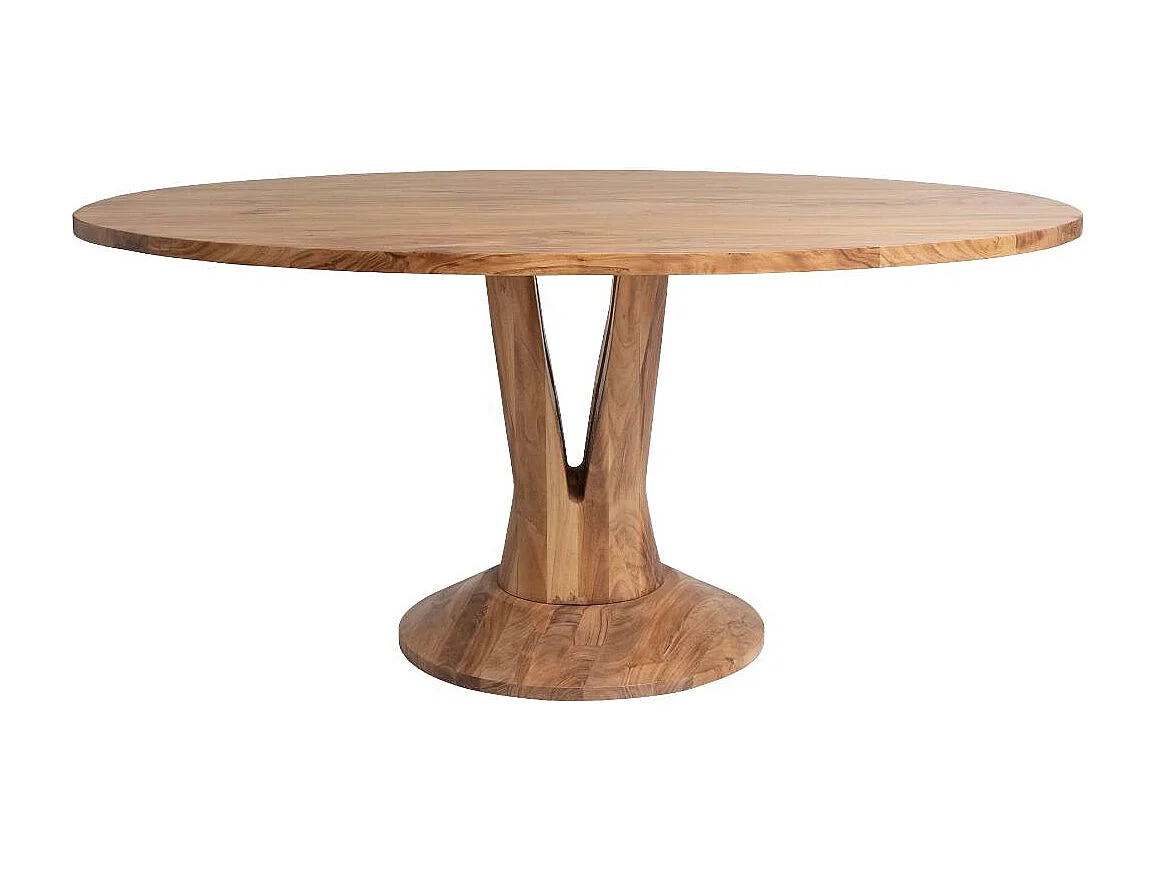 Table à manger ovale en bois d'acacia 175 cm Sauge