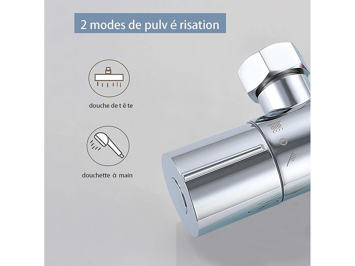 AICA Colonne de douche thermostatique, avec mitigeur thermostatique