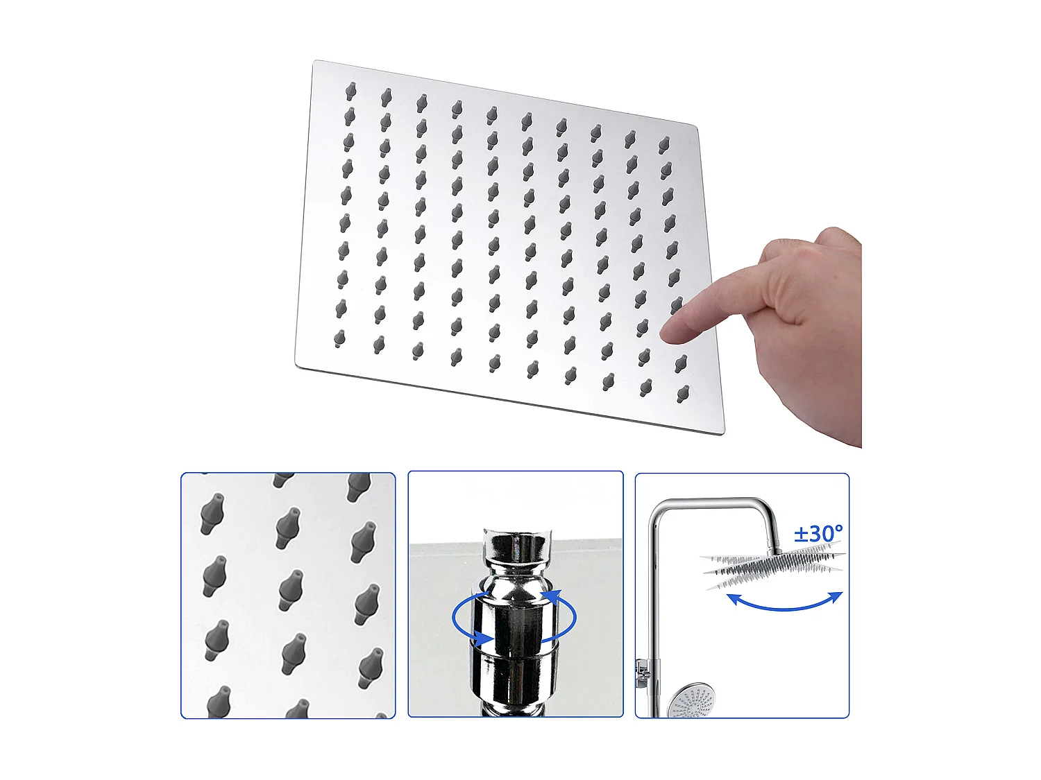 AICA Colonne de douche thermostatique, avec mitigeur thermostatique