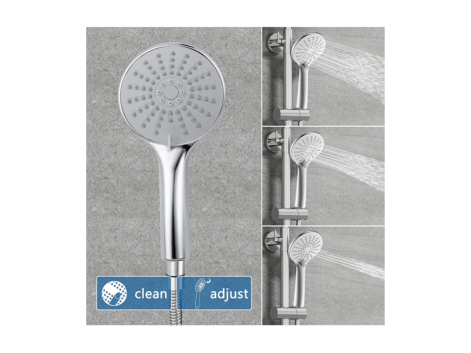 AICA Colonne de douche thermostatique, avec mitigeur thermostatique