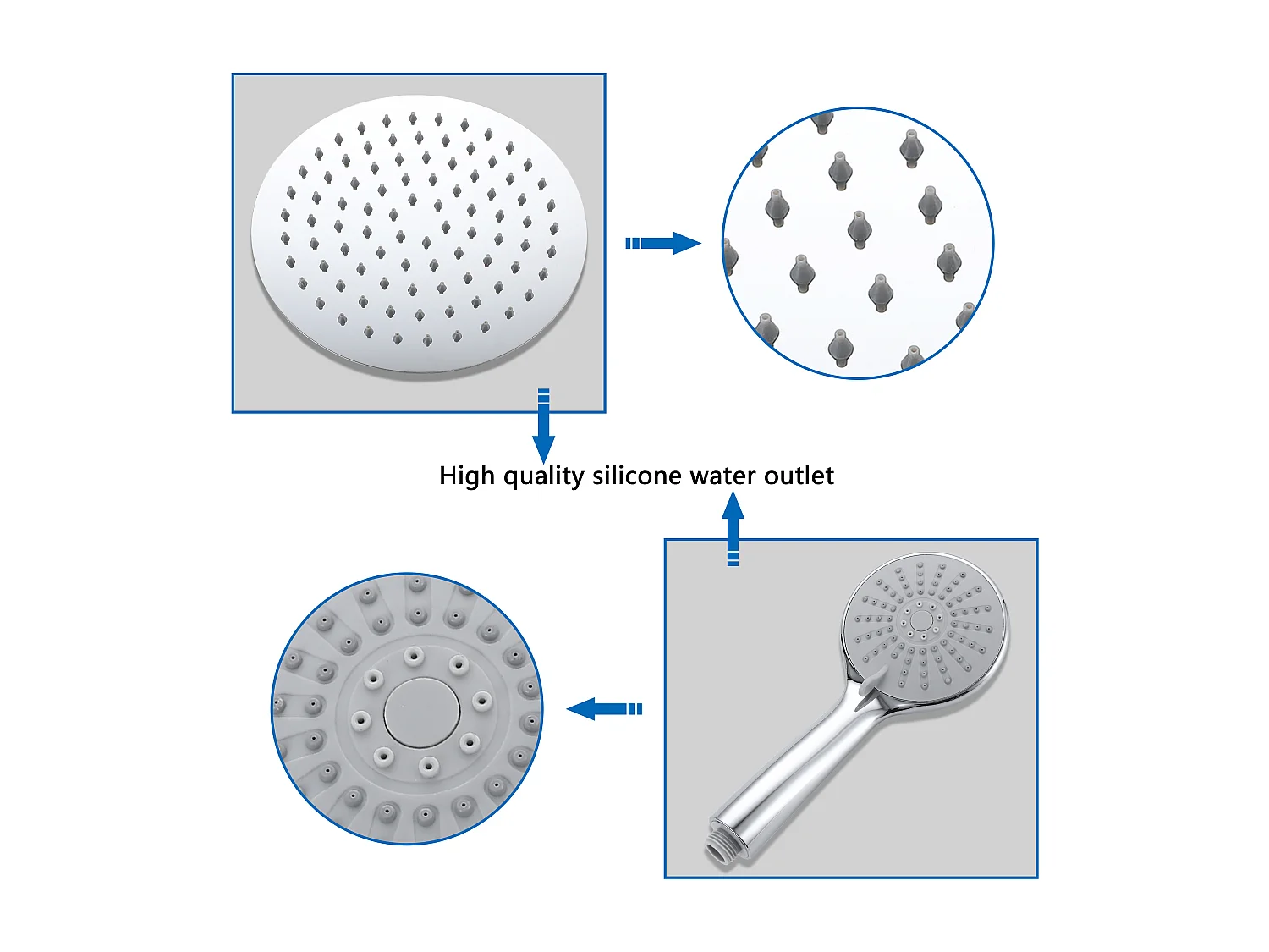 AICA Colonne de douche thermostatique, avec mitigeur thermostatique