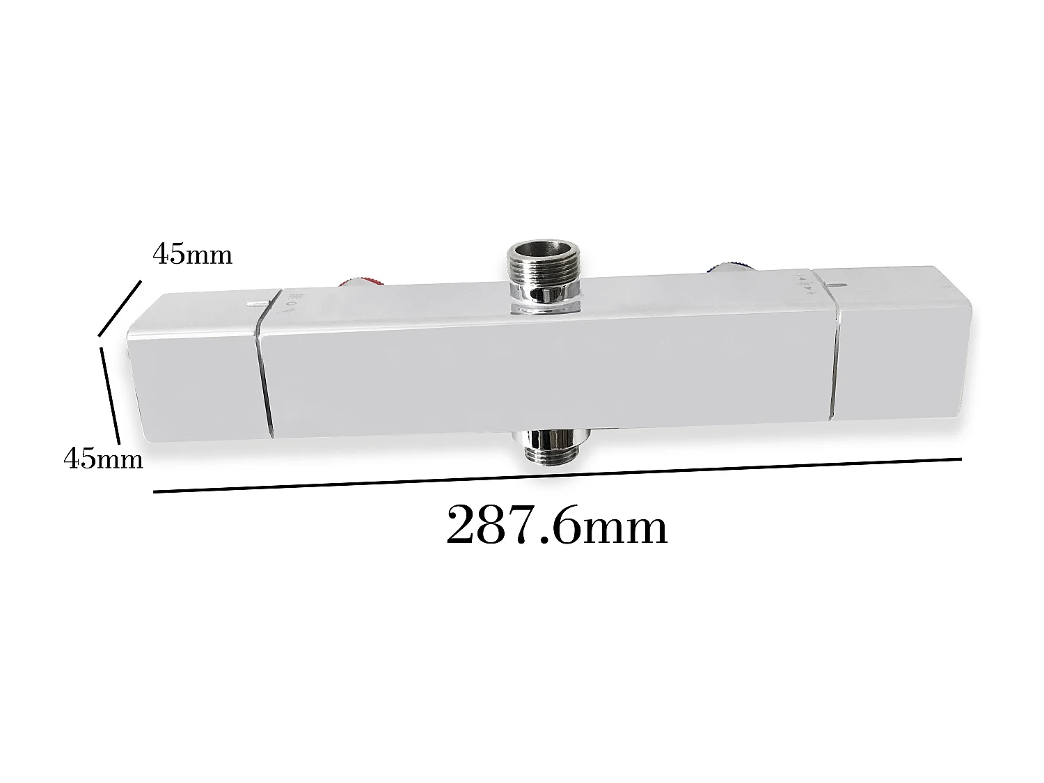 AICA colonne de douche thermostatique avec pomme de douche 10", hauteur réglable 76-118 cm
