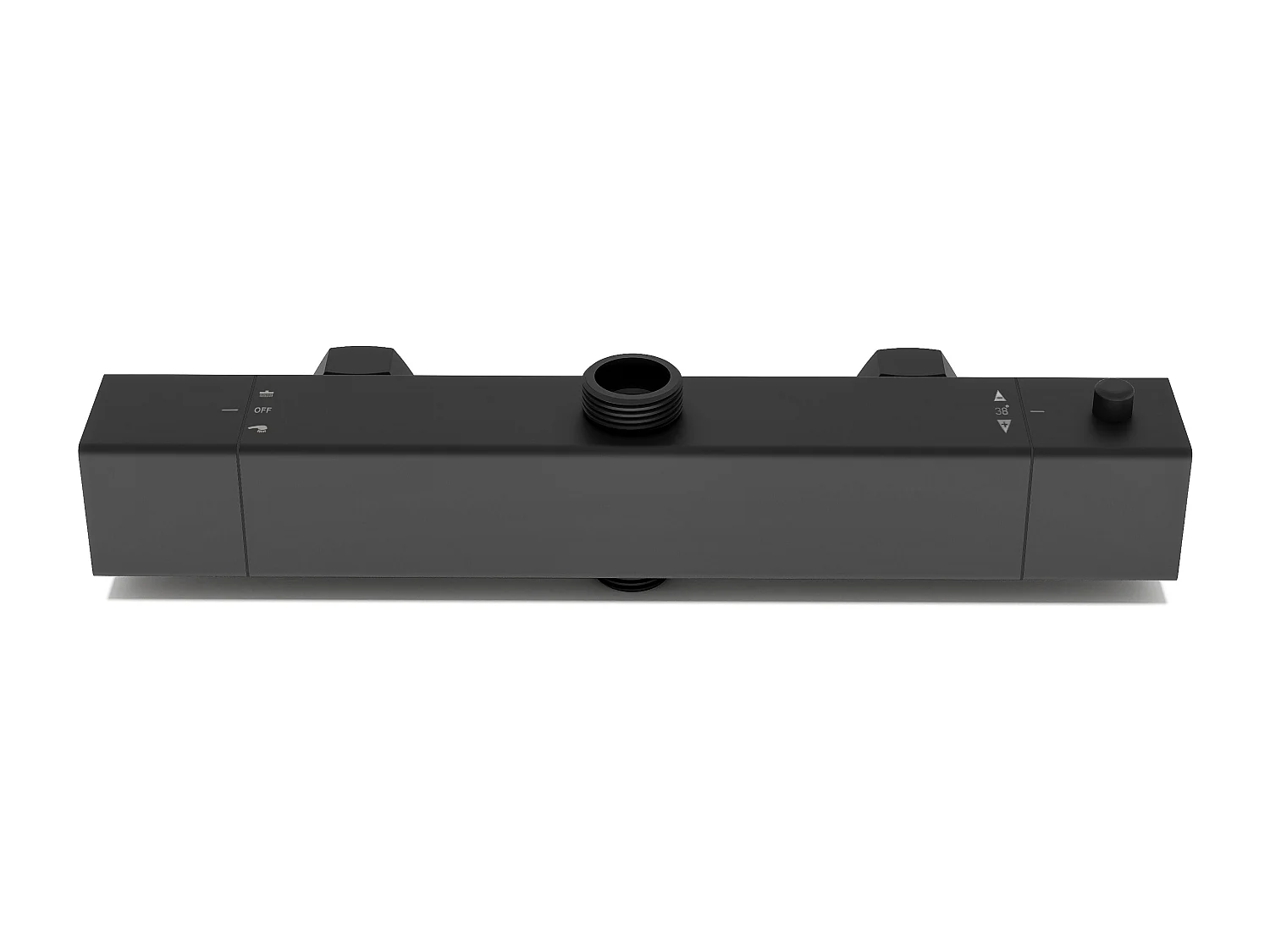 AICA Colonne de Douche Thermostatique- Kit de Douche avec Mitigeur Réglable en Hauteur- Noir