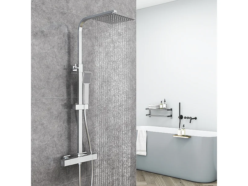 AICA Colonne de douche thermostatique, avec mitigeur thermostatique