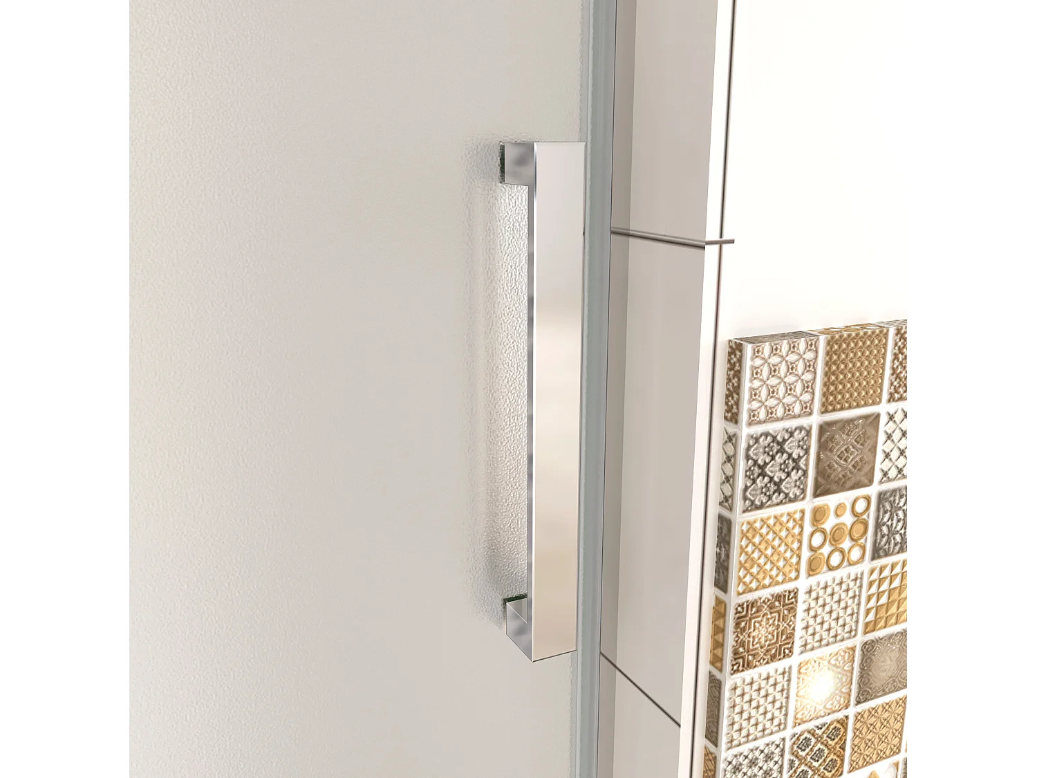 Box Doccia Per Nicchia Porta Scorrevole Ingresso Destro Vetro 8 mm Temperato Satinato Opaco Anticalcare 120x195 cm