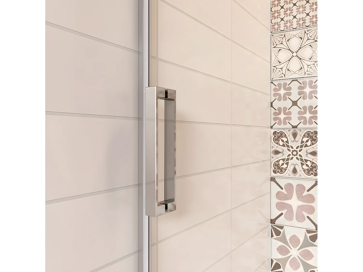 Aica Italy 130x195 Cm Porta Doccia Scorrevole Per Nicchia In Vetro 8 Mm Temperato Trasparente Anticalcare Telai Cromati Lucidi