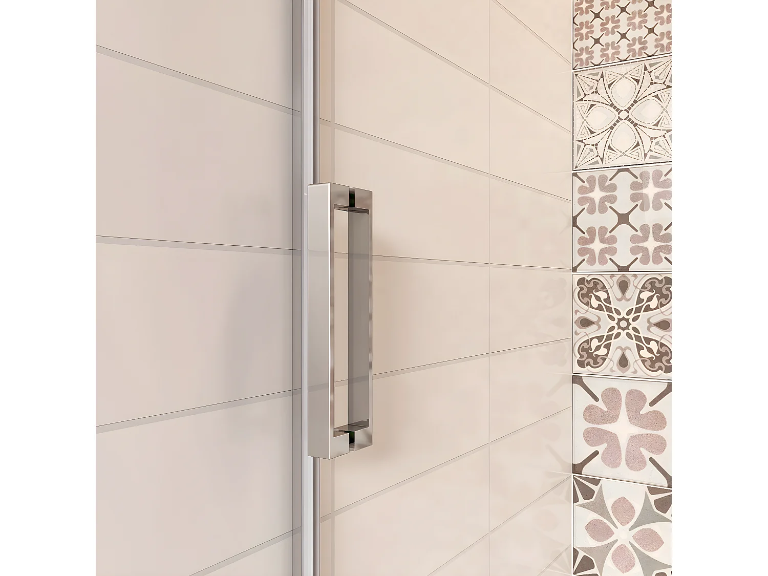 Aica Italy 125x195 Cm Porta Doccia Scorrevole Per Nicchia In Vetro 8 Mm Temperato Trasparente Anticalcare Telai Cromati Lucidi