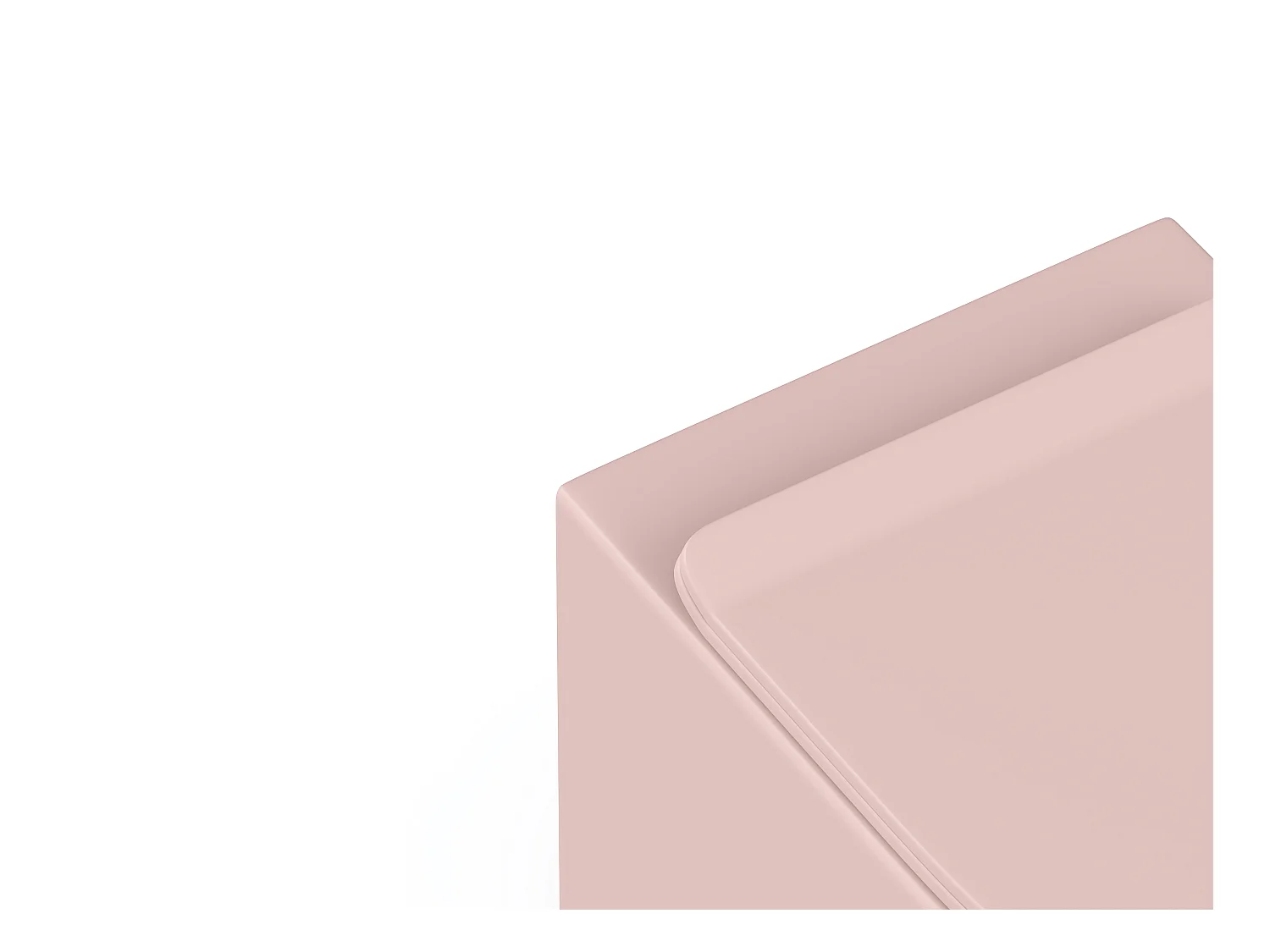 Inodoro flotante mate rosa con estructura de soporte y placa de activación - JAVOINE