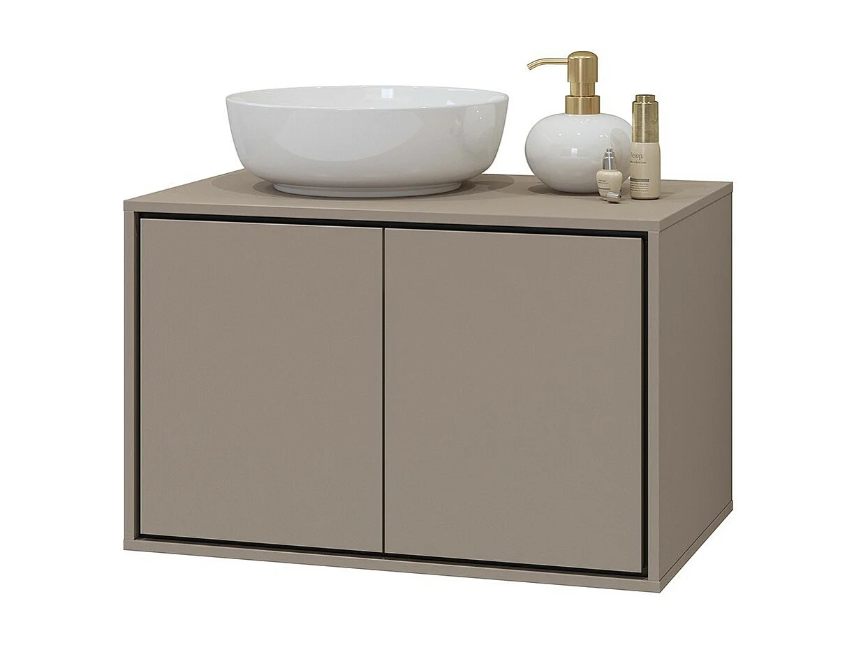 Set di 3 mobili da bagno collezione GOBI colore marrone.