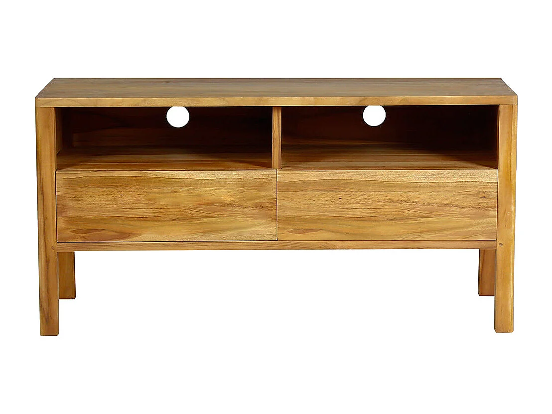 Mueble TV de madera de teca maciza 100 cm