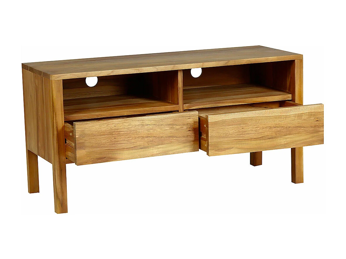 Mueble TV de madera de teca maciza 100 cm