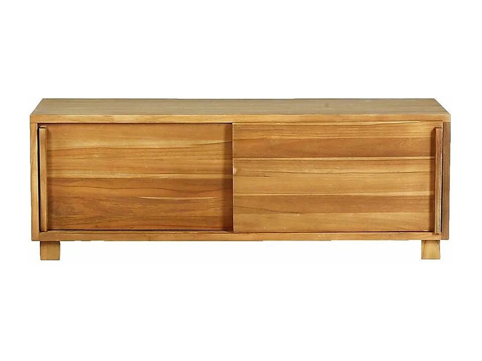 Meuble TV en teck massif 100 cm