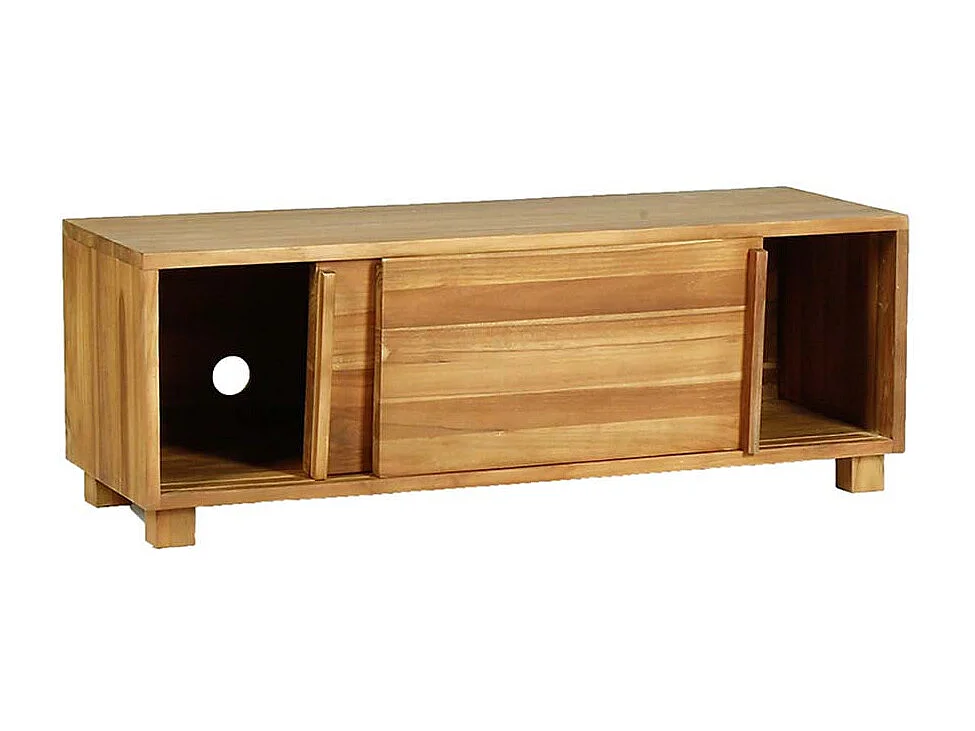 Meuble TV en teck massif 100 cm