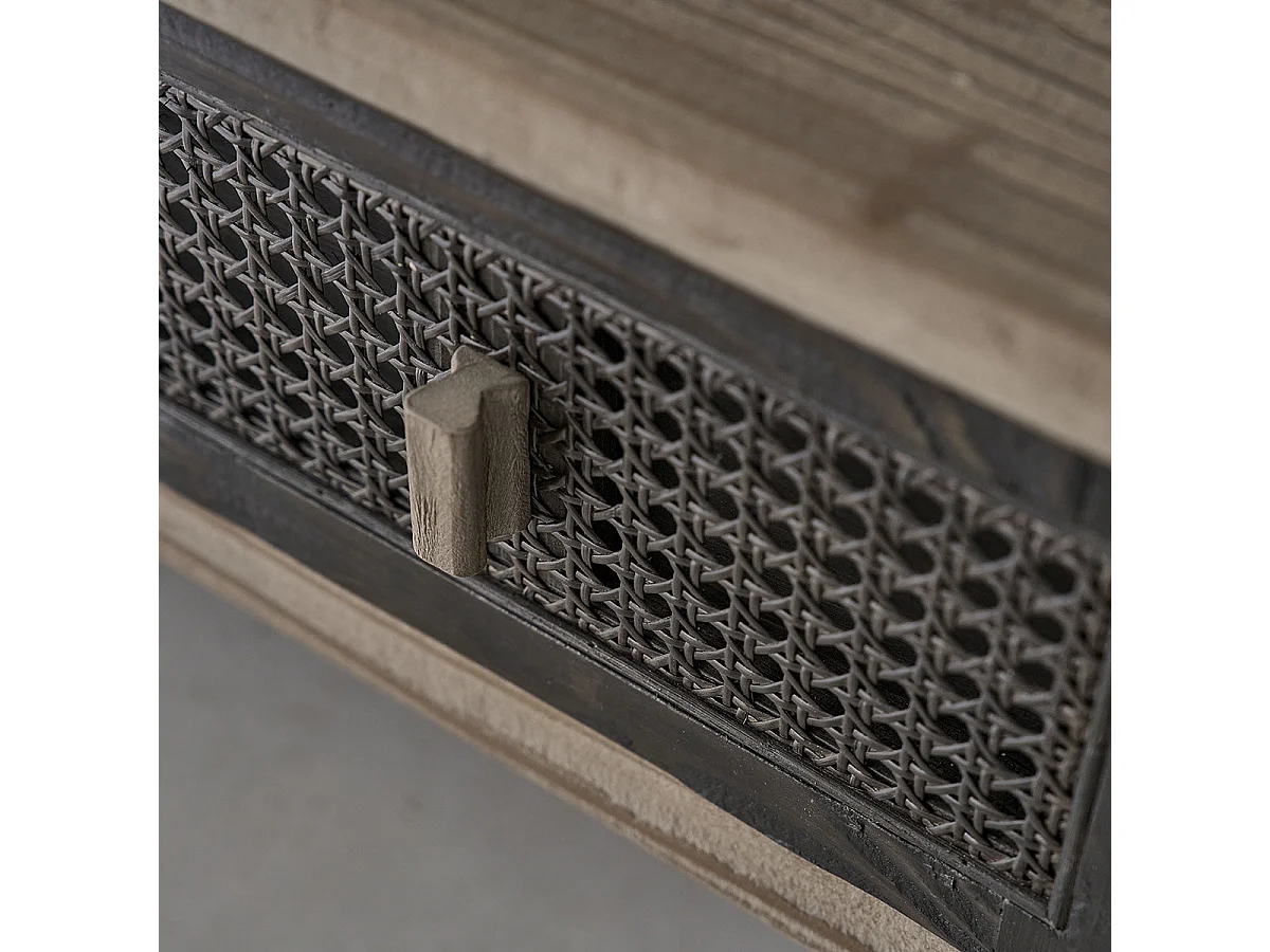 Mueble TV de madera de pino reciclada maciza