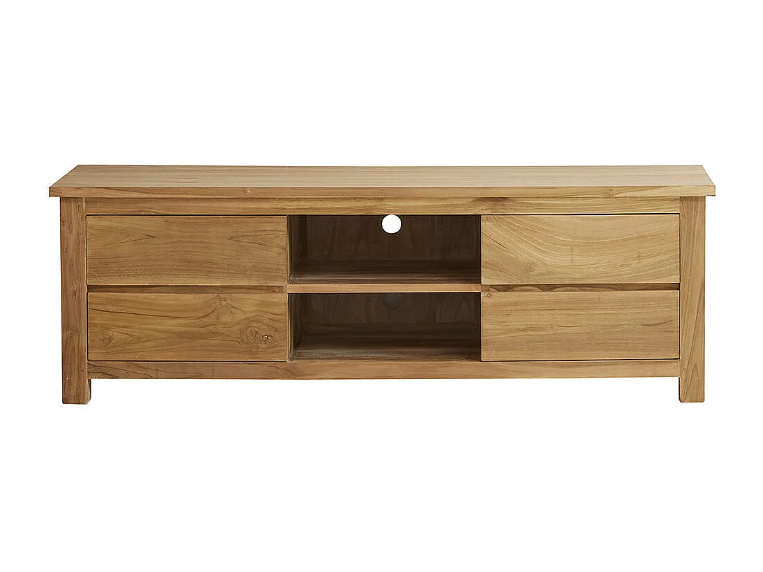 Meuble TV en teck massif 150 cm