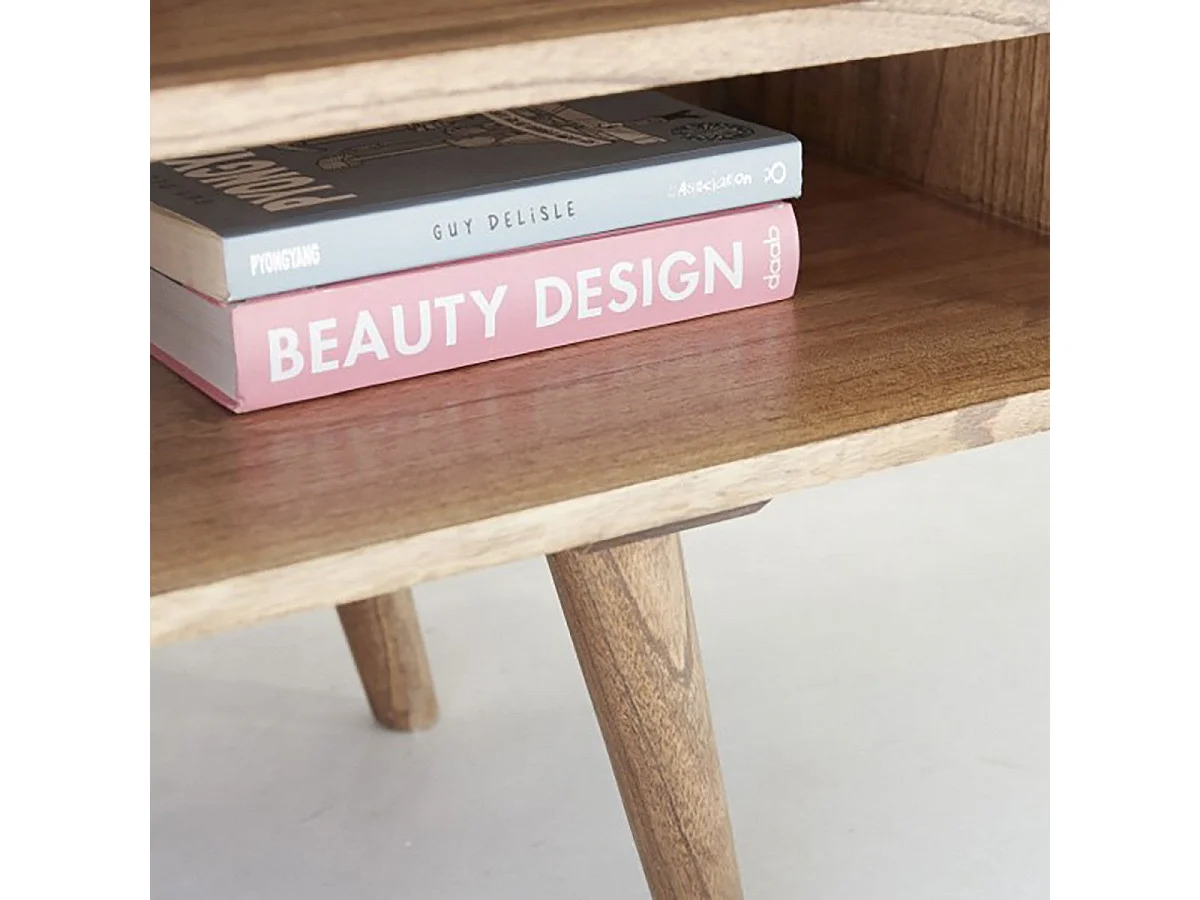 Mobile TV in legno massello di mindi 110 cm