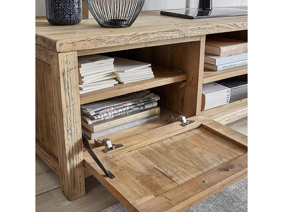 Mobile TV in teak riciclato massello 160 cm