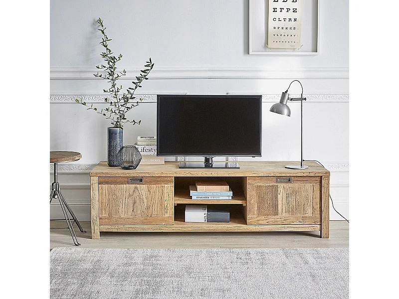 Mobile TV in teak riciclato massello 160 cm