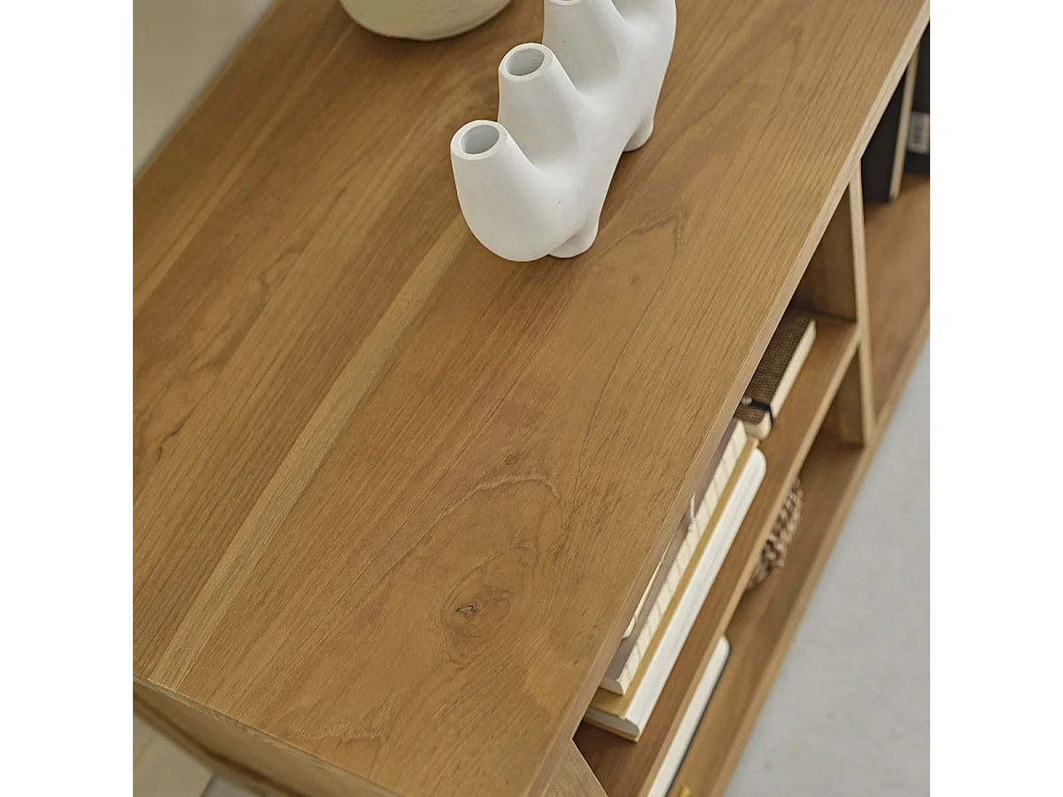 Mueble TV de madera de teca maciza 150 cm