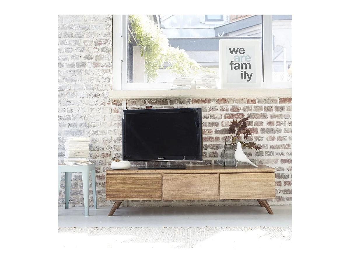 Meuble TV en mindi massif 150 cm