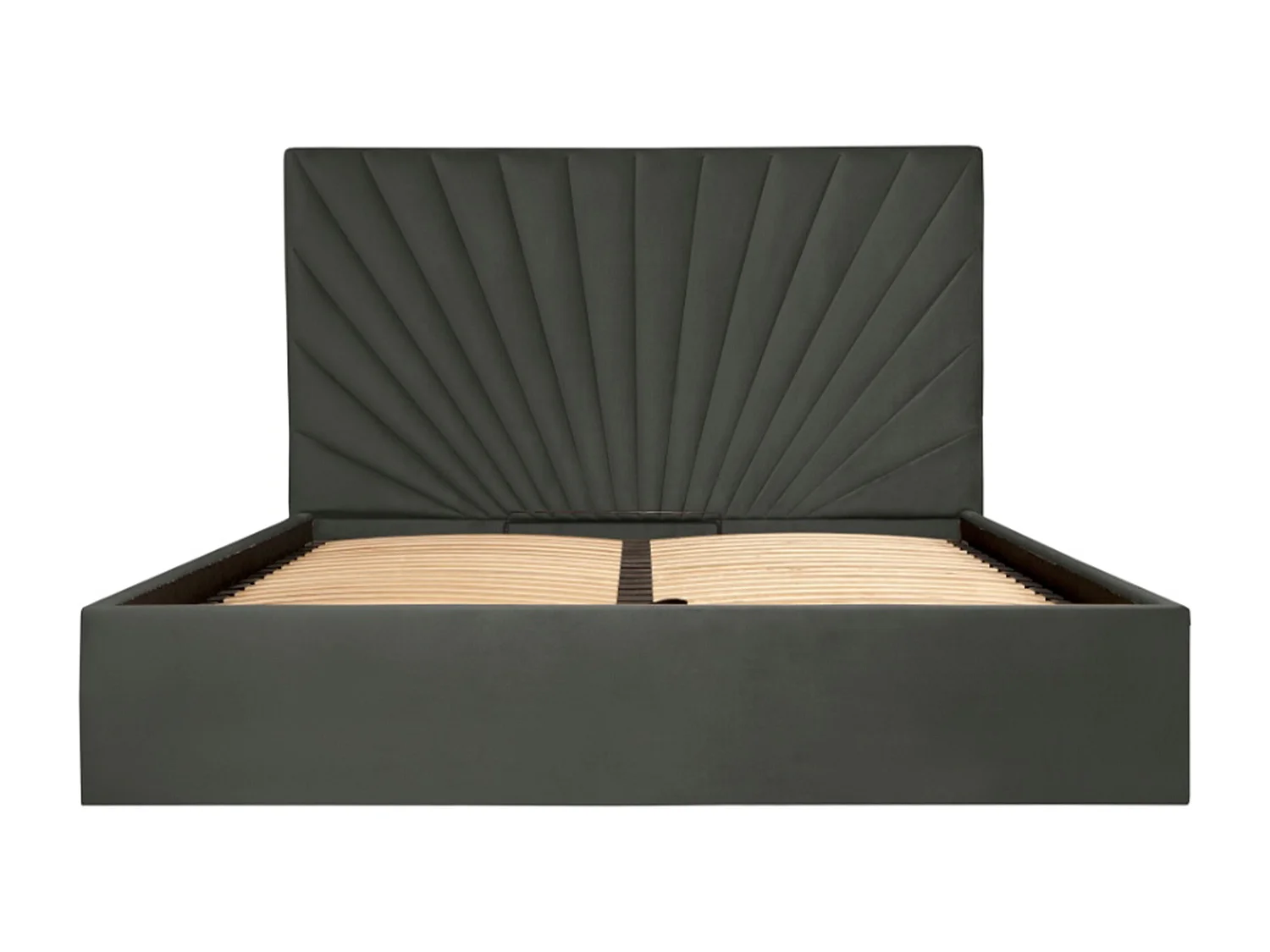 Lit coffre 180 x 200 cm - Velours - Gris anthracite + Matelas - RILIODA de Pascal Morabito