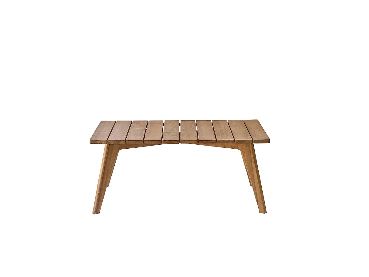 Mesa baja de exterior de teca maciza