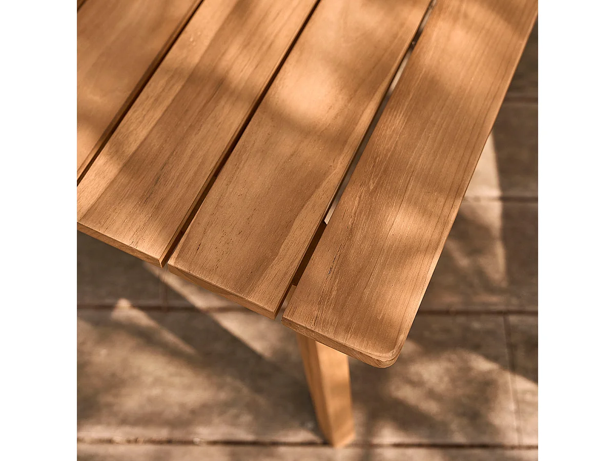 Mesa baja de exterior de teca maciza