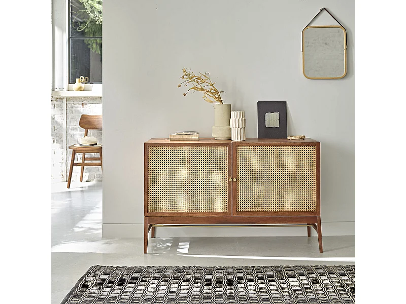 Commode en acacia massif 120 cm