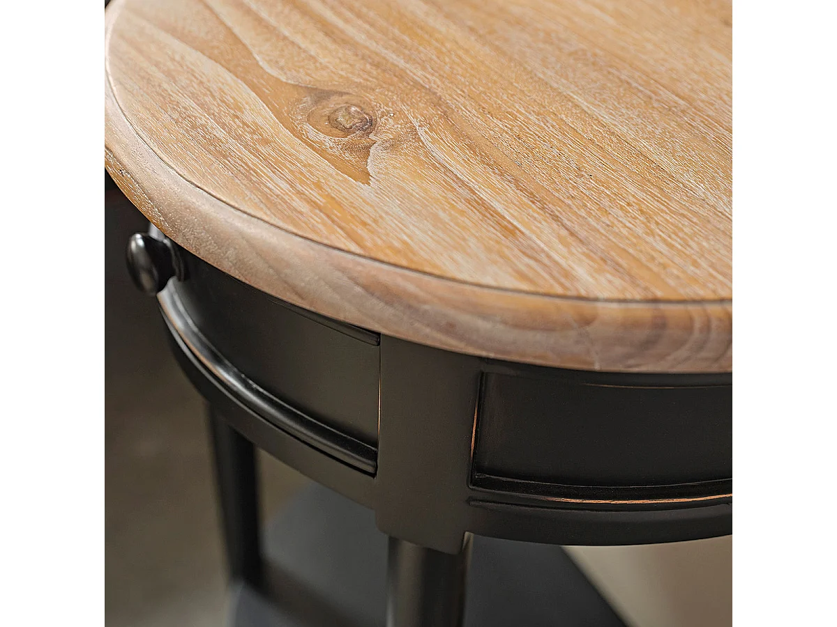 Table de chevet en bois d'acajou 1 tiroir