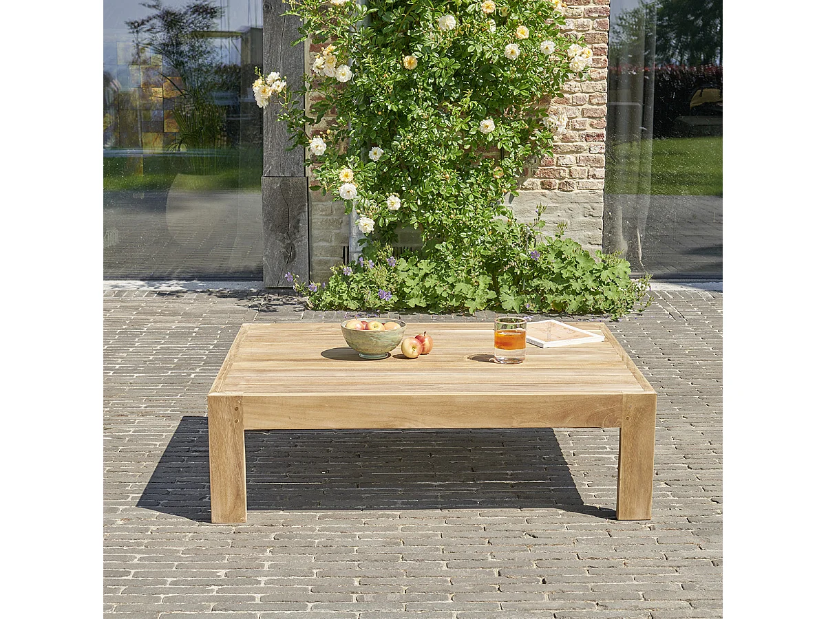 Table basse de jardin en teck massif