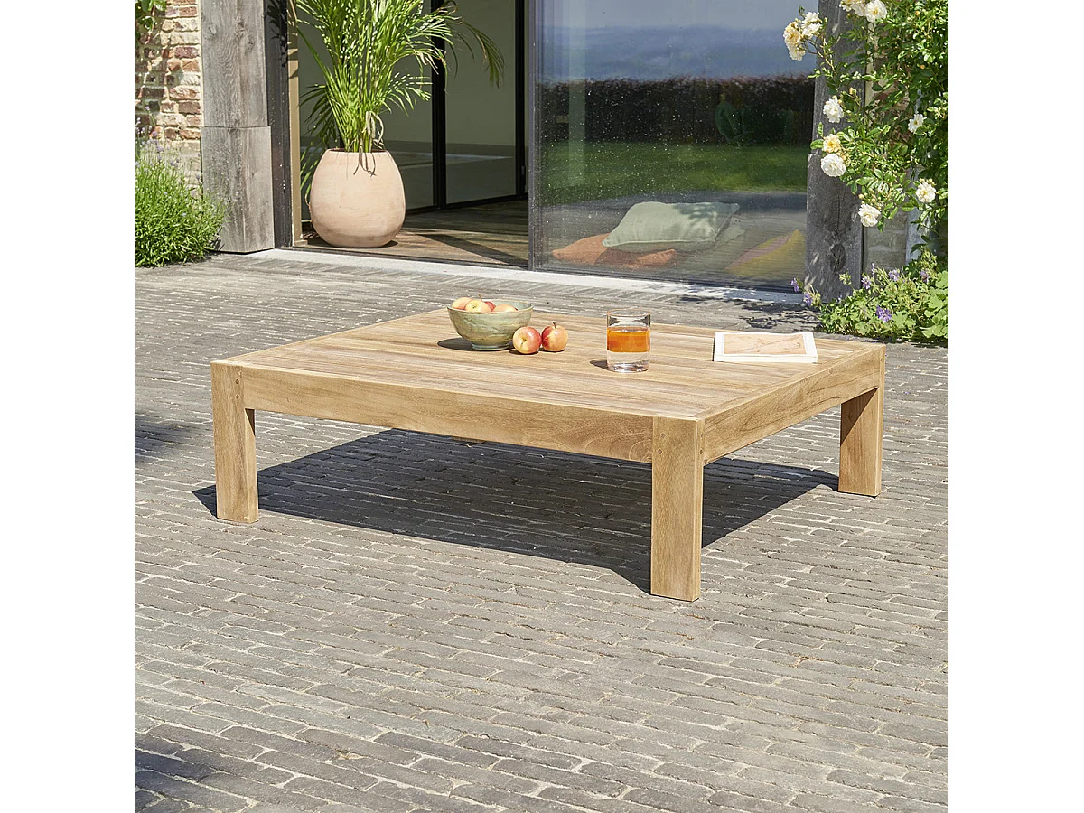 Table basse de jardin en teck massif