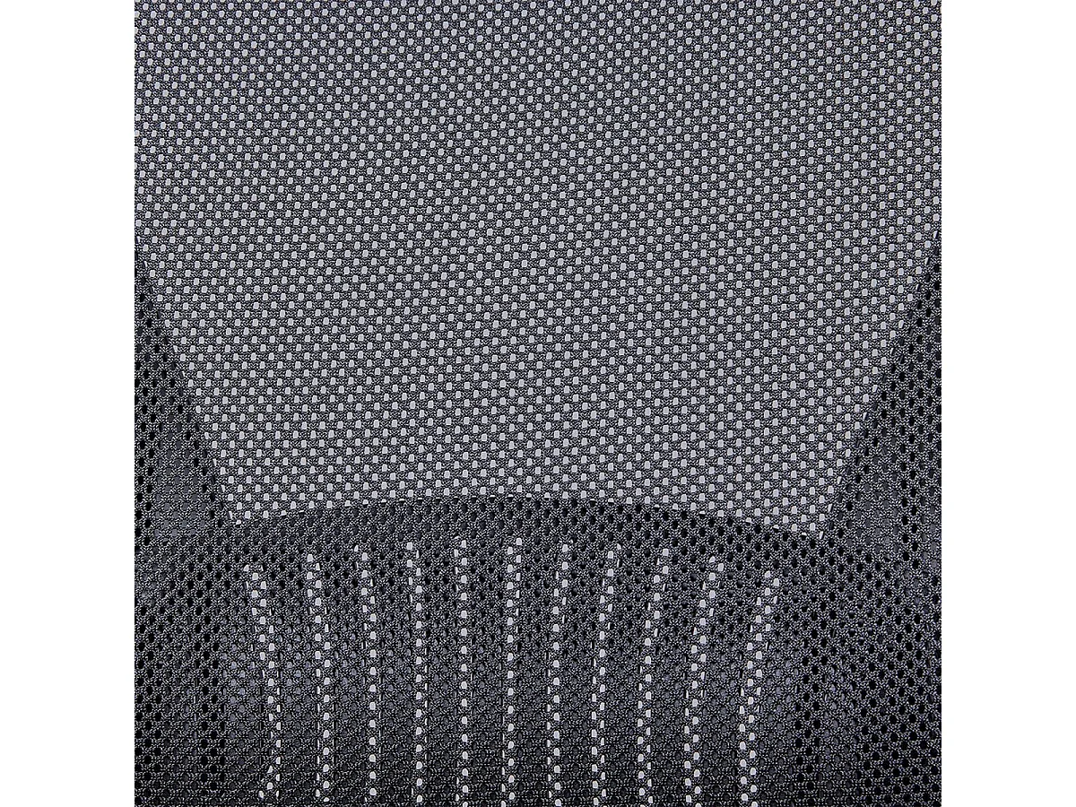 WALTUS - Fauteuil de Bureau Tissu Mesh Noir et Appui-Tête Pieds Chromés