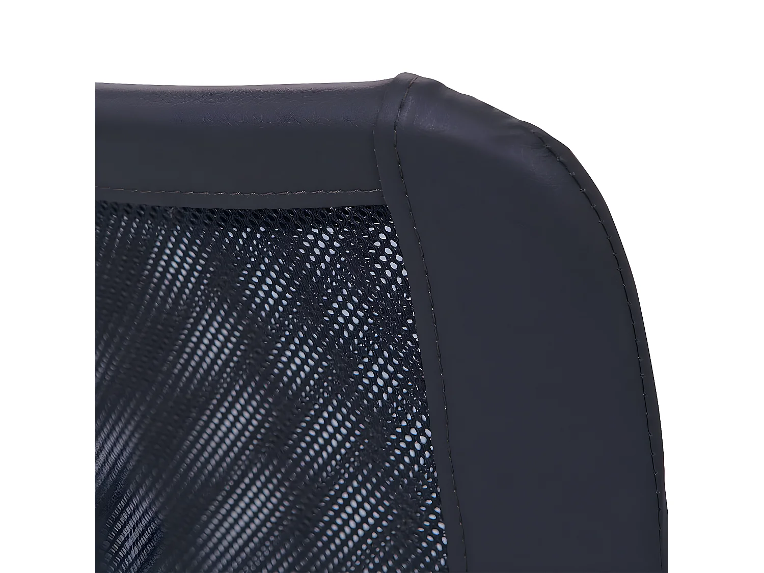 WALLAS - Fauteuil de Bureau Tissu Mesh Noir Pieds Chromés