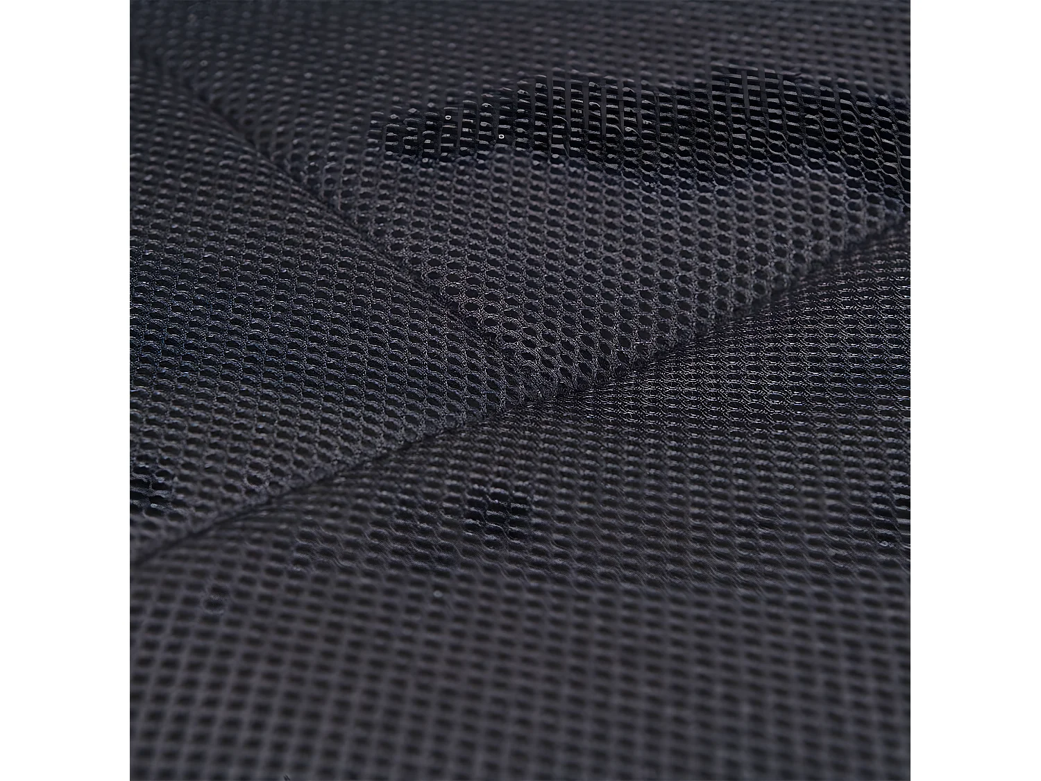 WALLAS - Fauteuil de Bureau Tissu Mesh Noir Pieds Chromés