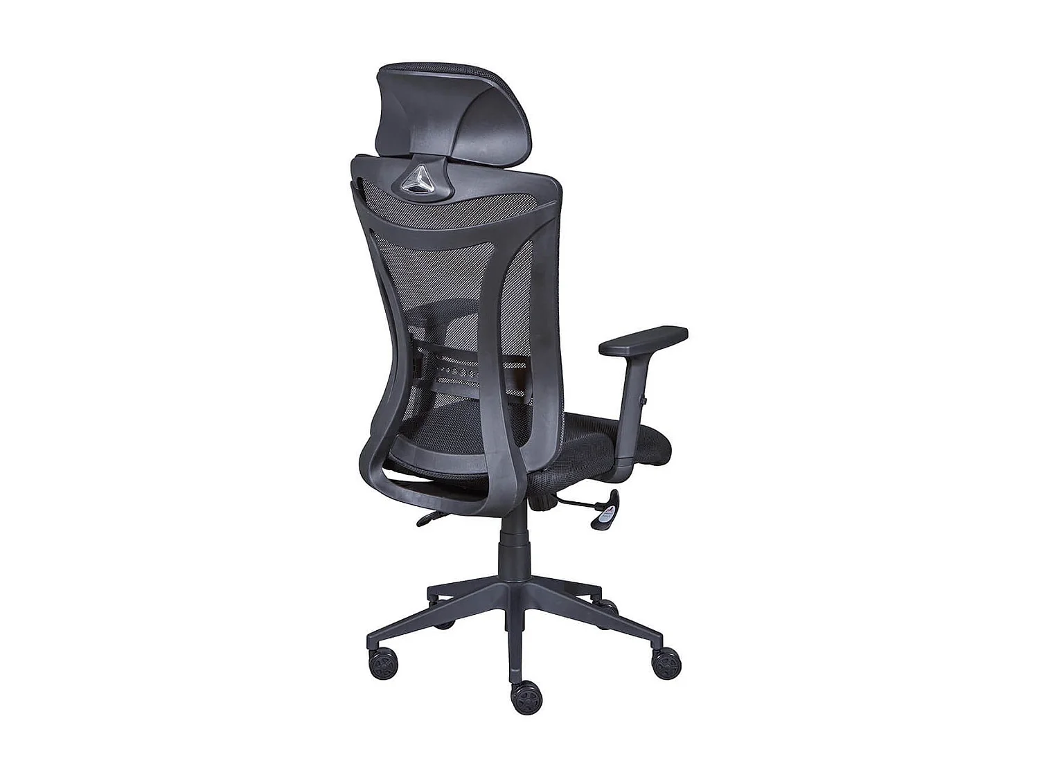 WALLY - Fauteuil de Bureau Tissu Mesh Noir et Appui-Tête
