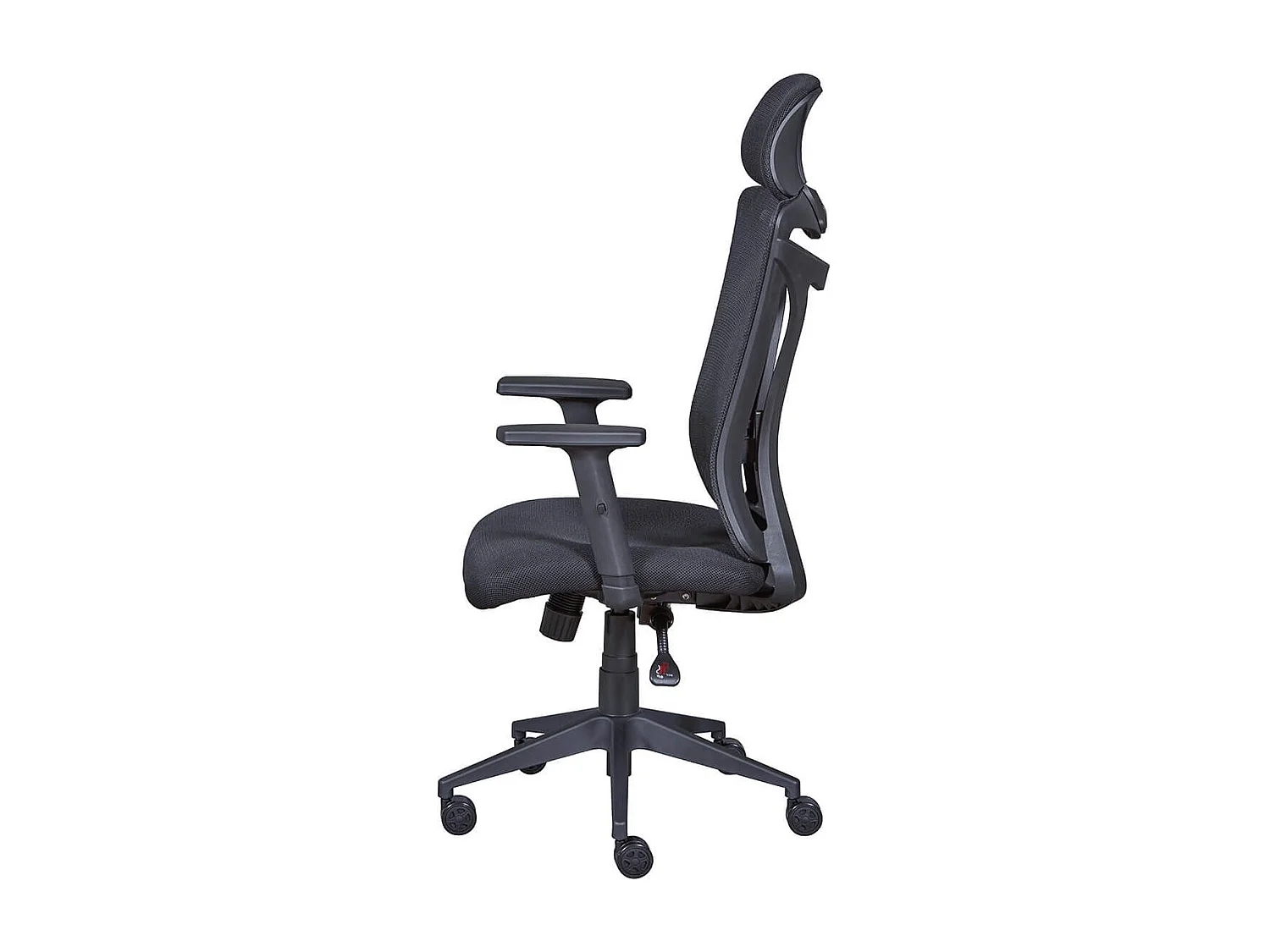 WALLY - Fauteuil de Bureau Tissu Mesh Noir et Appui-Tête