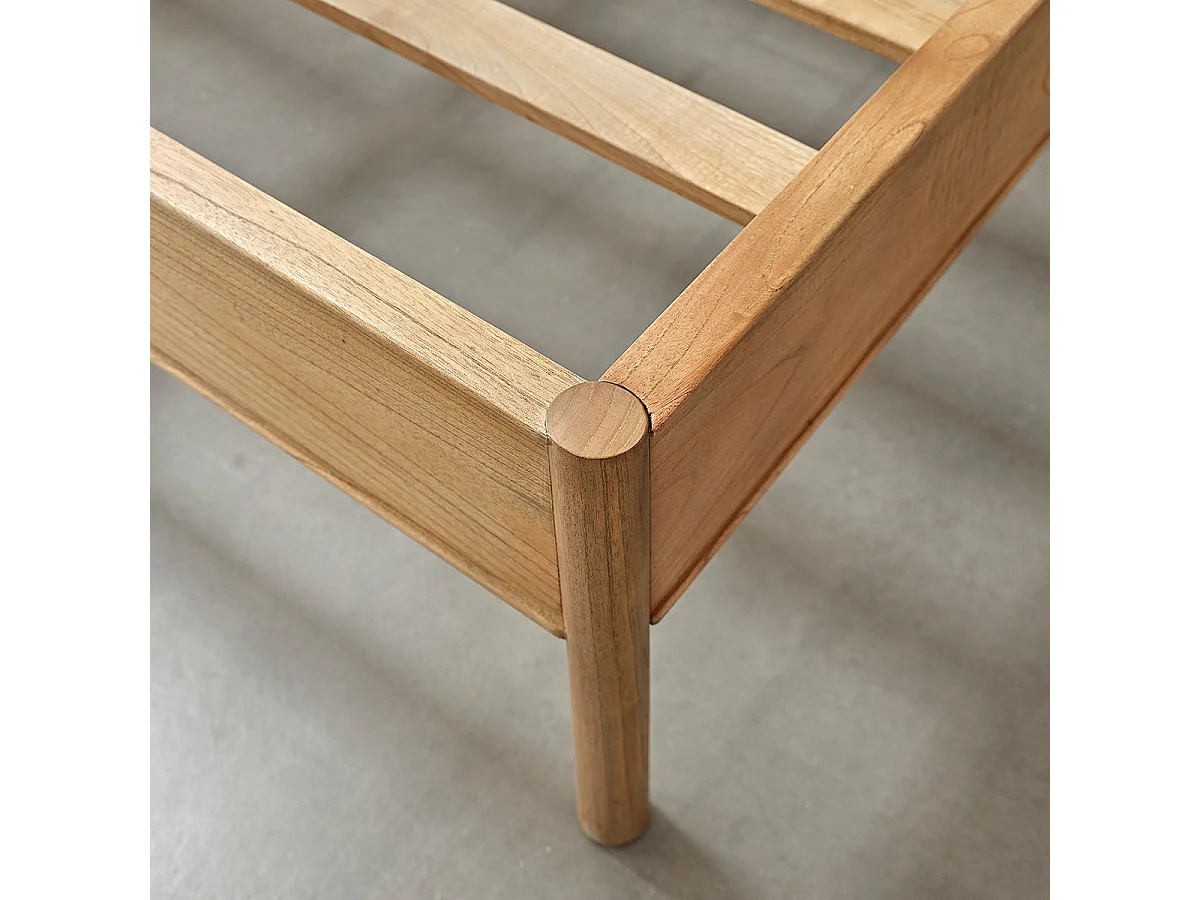 Lit en bois mindi massif 160 cm