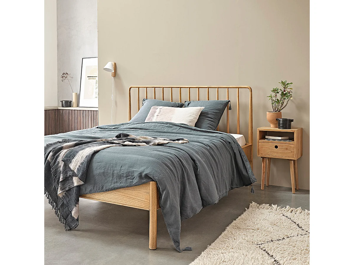 Letto in mindi massello 160 cm con rete