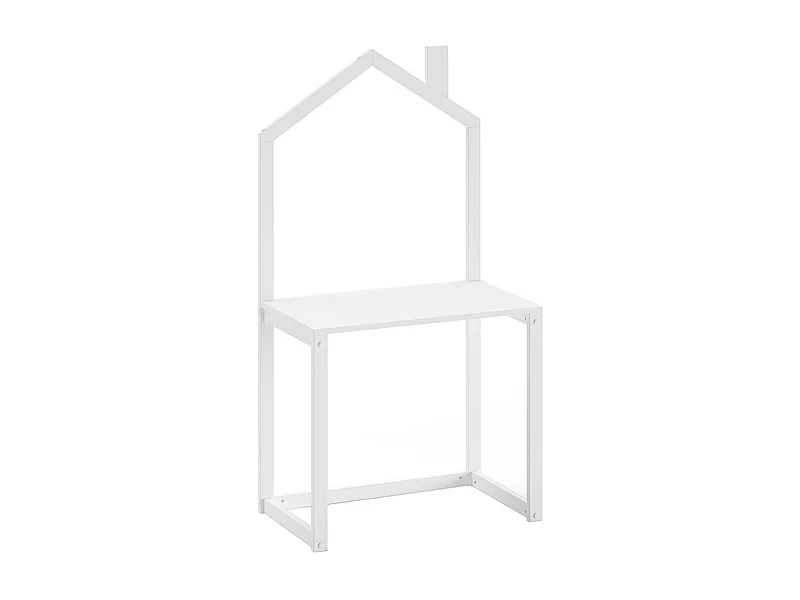 ARKAN - Bureau Cabane en Pin Massif Laqué Blanc