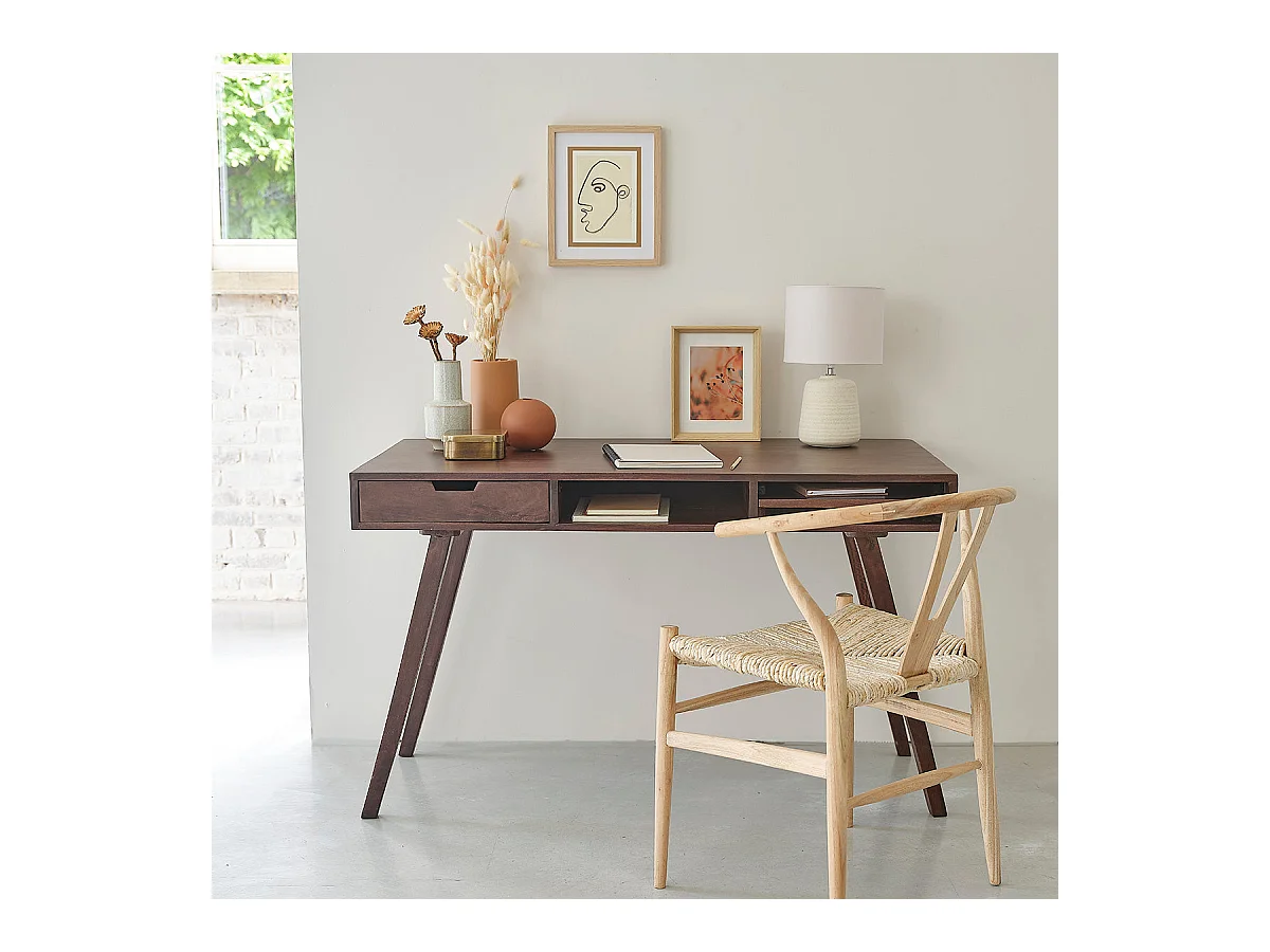 Bureau en manguier massif 120 cm