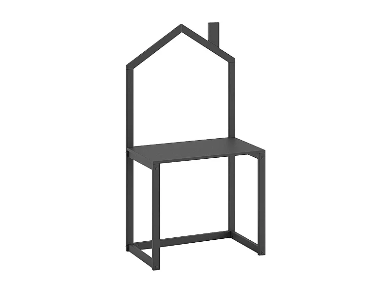 ARKAN - Bureau Cabane en Pin Massif Laqué Anthracite