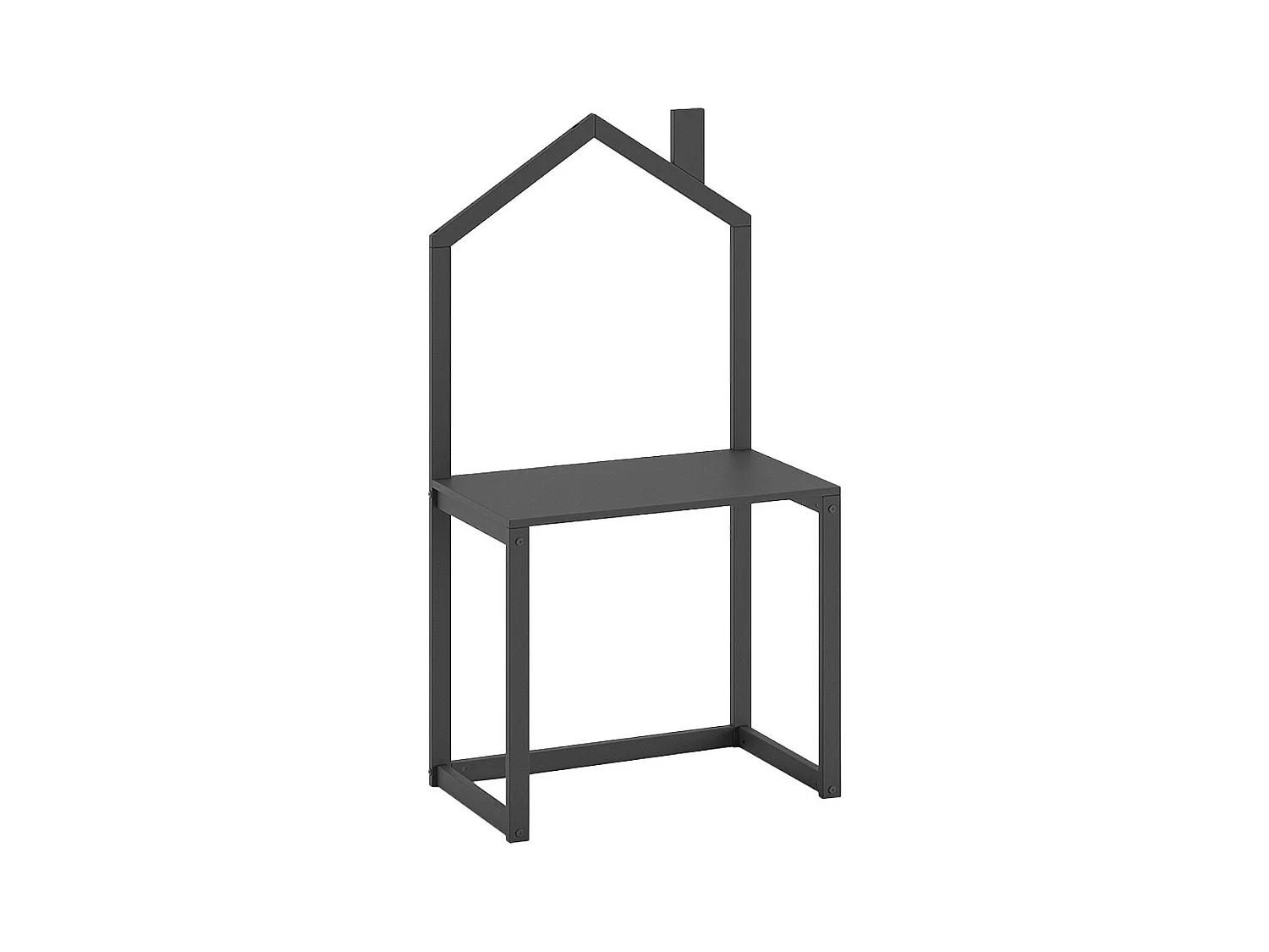 ARKAN - Bureau Cabane en Pin Massif Laqué Anthracite