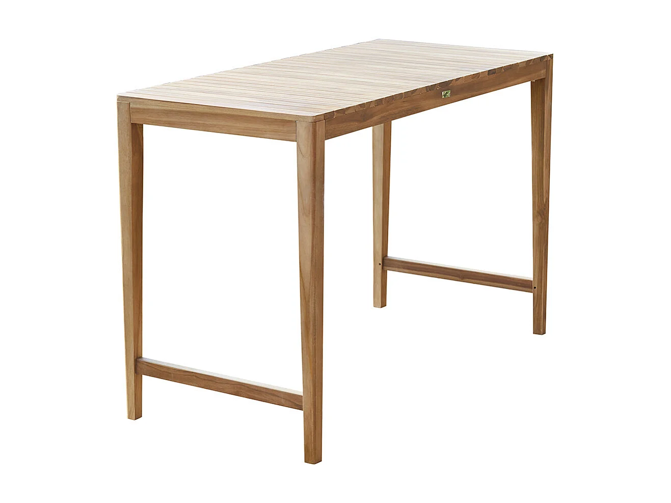 Mesa alta de jardín plegable de madera de teca maciza
