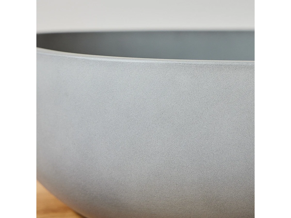 Vasque ovale en béton naturel 50 cm