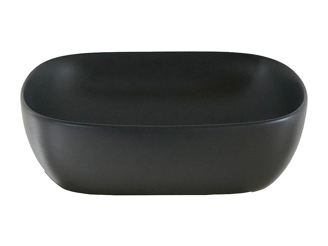 Lavabo ovale in ceramica nera