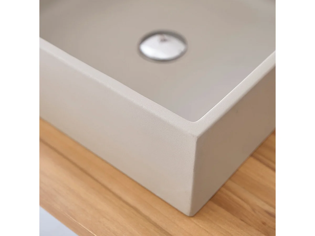 Lavabo rettangolare in cemento